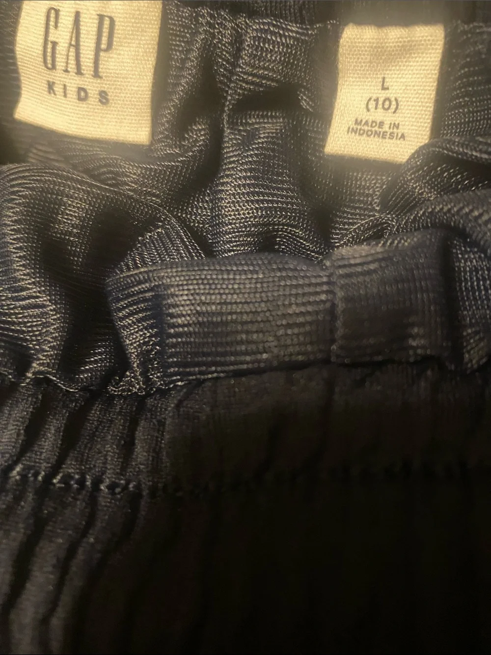 GAP Kids Navy Blue & Black Elastic Waist Athletic Shorts Pair